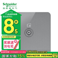 施耐德面板开关 电视插座 荧光灰 E8331TV_SL_C1 面板开关