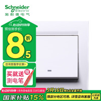 施耐德面板开关如意系列 白色 EV51/1 单联单控开关