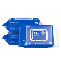 京东京造 75%酒精湿巾80片*3包 杀菌率99.9% 湿纸巾 卫生消毒湿巾