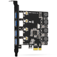 MOGE魔羯 台式机PCIE x1转4口USB3.0独立供电扩展卡PCI-E四口USB转接卡瑞萨NEC芯片 MC2016