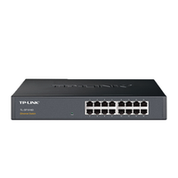 普联（TP-LINK） 16口百兆非网管交换机 监控网络网线分线器 企业级分流器 金属机身 TL-SF1016D
