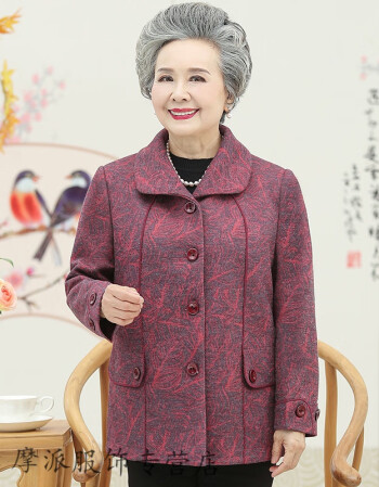 中老年女装奶奶装秋装外套中老年人女装妈妈装秋季长袖上衣老年人外套