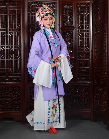 京剧花旦戏服练功水袖越剧戏服青衣戏剧戏曲女披服装女舞台表演服