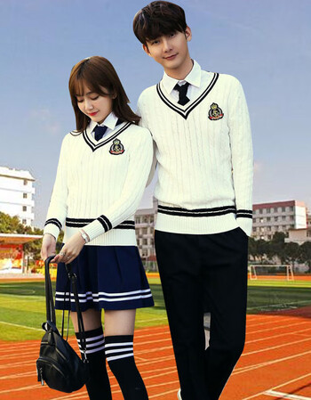 校服套装学院风韩国毛衣高中初中学生大学生女百褶裙班服秋季
