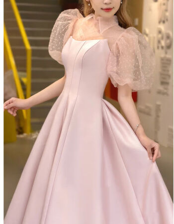 诺嫚娣轲钢琴表演礼服成人粉色在逃公主洋气晚礼服裙女2021新款优雅