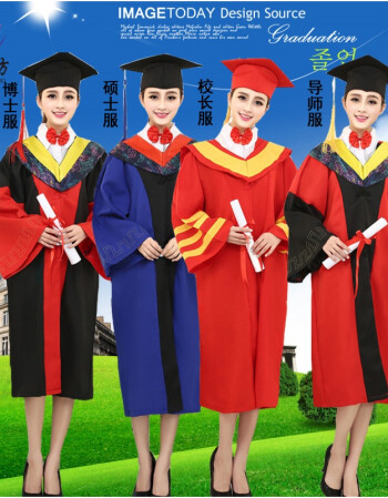 大学生毕业学士服拍照博士硕士校长服学生毕业典礼服校园写真服装