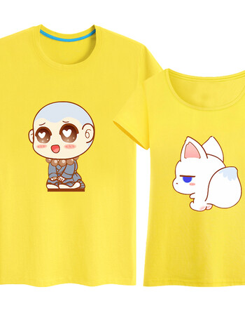 古莱登微信qq表情包给我来个小和尚男女情侣装衫夏装短袖半袖t恤上