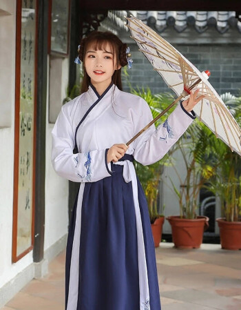 2018新款 古装改良汉服女古装写真交领襦裙日常汉元素古风女装中国风
