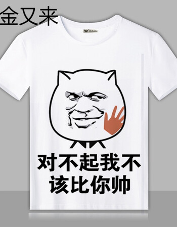 暴走漫画t恤 内涵段子短袖学生男女恶搞个性表情包带文字衣服班服 108