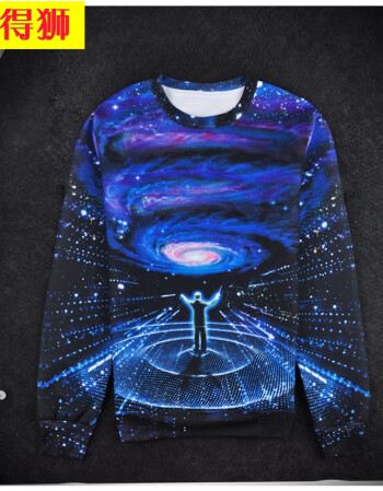 圣得狮 春装卫衣男搞怪3d动物图案印花立体女长袖炫酷星空衣服情侣装