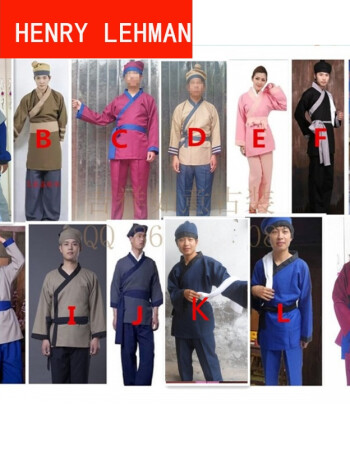 古装平民百姓服装古代农夫渔夫家丁服唐装汉服小二服演出服男女装 y款