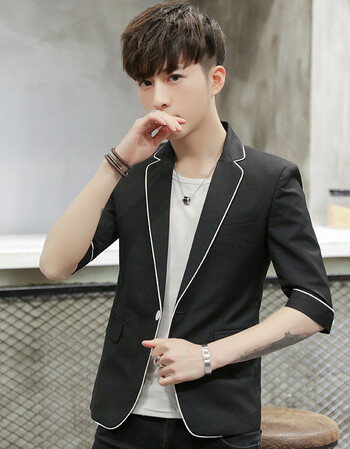 中大童18帅气西服男13岁男孩子夏季小西装14初中学生15岁上衣男潮