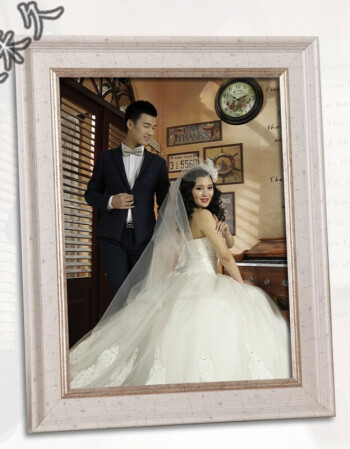 欧式结婚纱照相框挂墙24寸32寸36寸客厅创意冲印洗照片加相框定做
