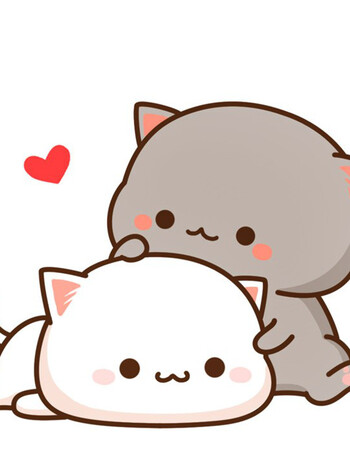 蜜桃猫图案t恤衣服可爱qq表情包情侣装微信礼物学生男女朋友短袖 15 l