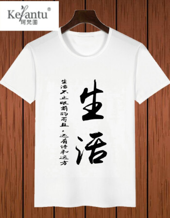 文字t恤男女中国风汉字霸气创意情侣衣服宽松带字学生班服寝室装新