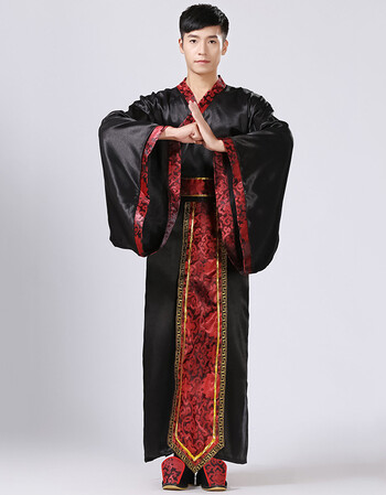 新款古装服装男汉服男士曲裾臣子官服汉朝大臣书生汉服直裾深衣 宝剑