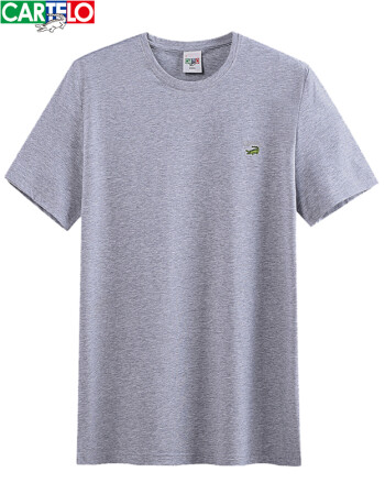 卡帝乐鳄鱼(cartelo)短袖t恤男夏季男士新款印花t恤运动休闲圆领衫