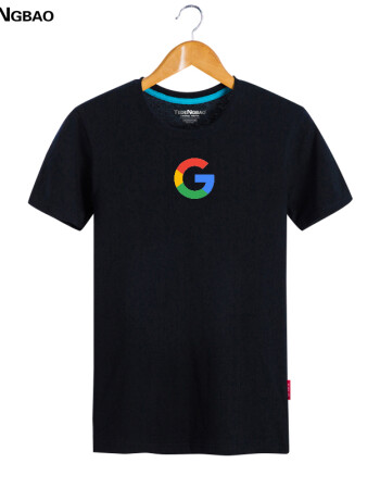 谷歌google i/o 大会标识纯棉t恤男女个性t恤学生衣服 黑色1 l_ 4折现