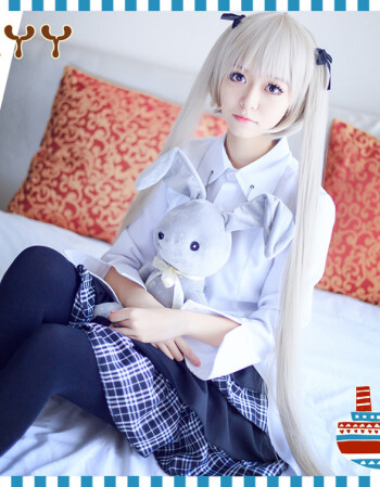 vkque 缘之空cos 春日野穹 穹妹 cosplay服装 萝莉装 衣服4件套 m