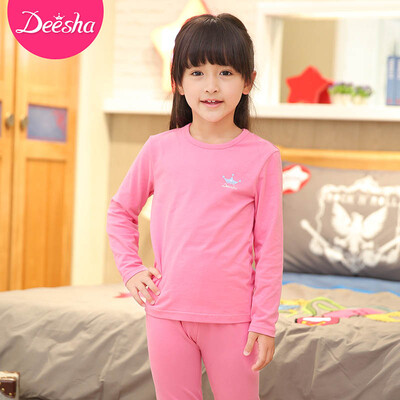 笛莎女童套装儿童内衣睡衣家居服套装2016冬