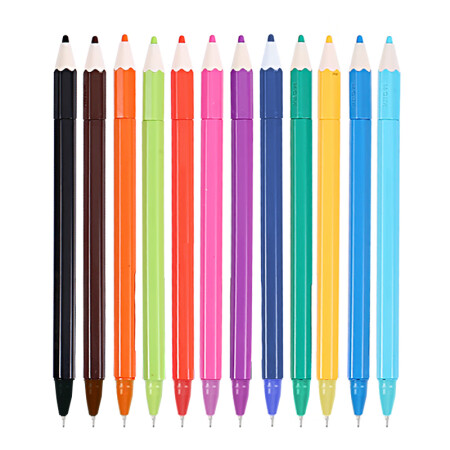 晨光(M&G)文具0.35mm彩色中性笔 手账多色笔水笔 本味系列签字笔 12支/盒AGPA6705 *2件