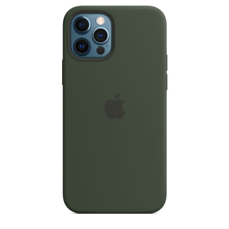 apple苹果12手机壳原装iphone12/12pro magsafe液态硅胶保护壳 深绿色