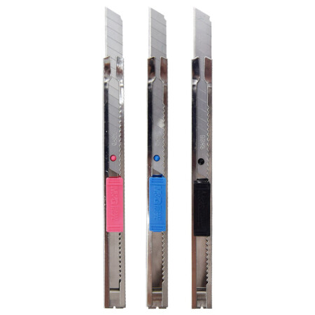 晨光 小号美工刀 ASS91314  9mm 颜色随机 3把/组（单位：组）