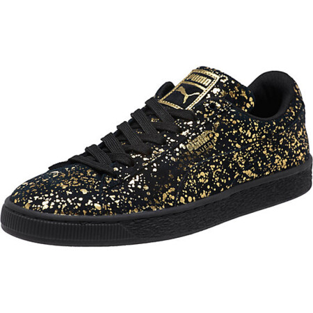 购彪马(puma)suede splatter 男式时尚亮片配色休闲鞋板鞋 金色 us11