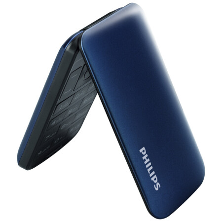 飞利浦(philips e255 移动/联通2g 翻盖老人手机 双卡双待 宝石蓝