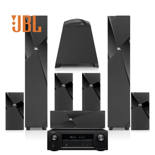 jbl studio 180bk 天龙x1300 音响 音箱 家庭影院 功放 7.