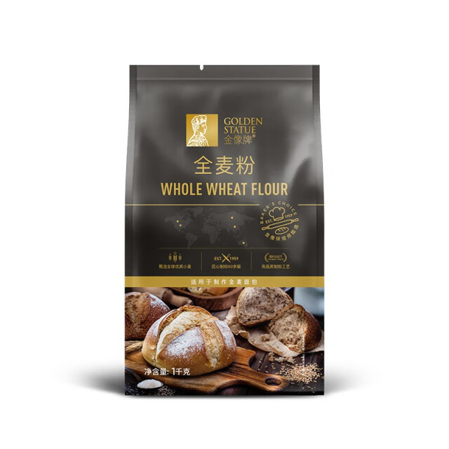 全麦粉1kg 天然红麸 新老包装随机发货