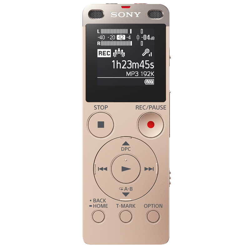 索尼（SONY）录音笔ICD-UX560F 4GB 银色 数码专业智能降噪 商务学习采访培训 高清远距录音取证