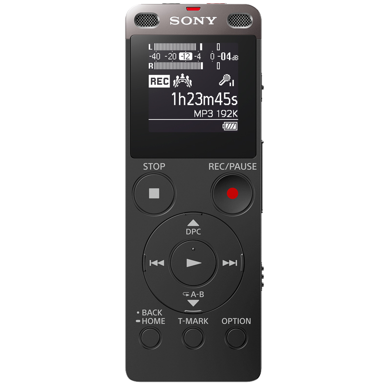索尼（SONY）录音笔ICD-UX560F 4GB 黑色 数码专业智能降噪 商务学习采访培训 高清远距录音取证