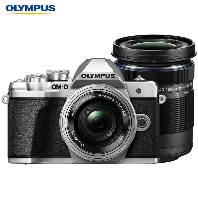 奥林巴斯（OLYMPUS）E-M10 MarkIII-14-42mm EZ + 40-150mm R 银色 EM10III微单电/数码相机 双镜头套装