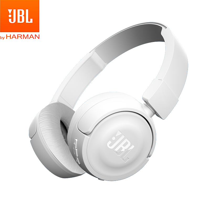 JBL T450BT 头戴蓝牙耳机 无线耳机 运动耳机 音乐游戏耳机 苹果安卓通用 珍珠白