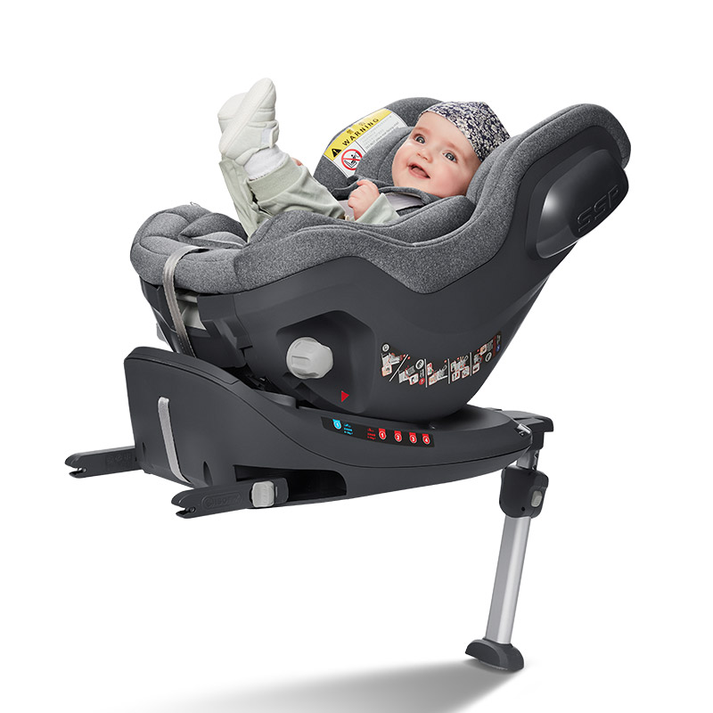宝贝第一babyfirst安全座椅0-4岁360度旋转启萌北极灰