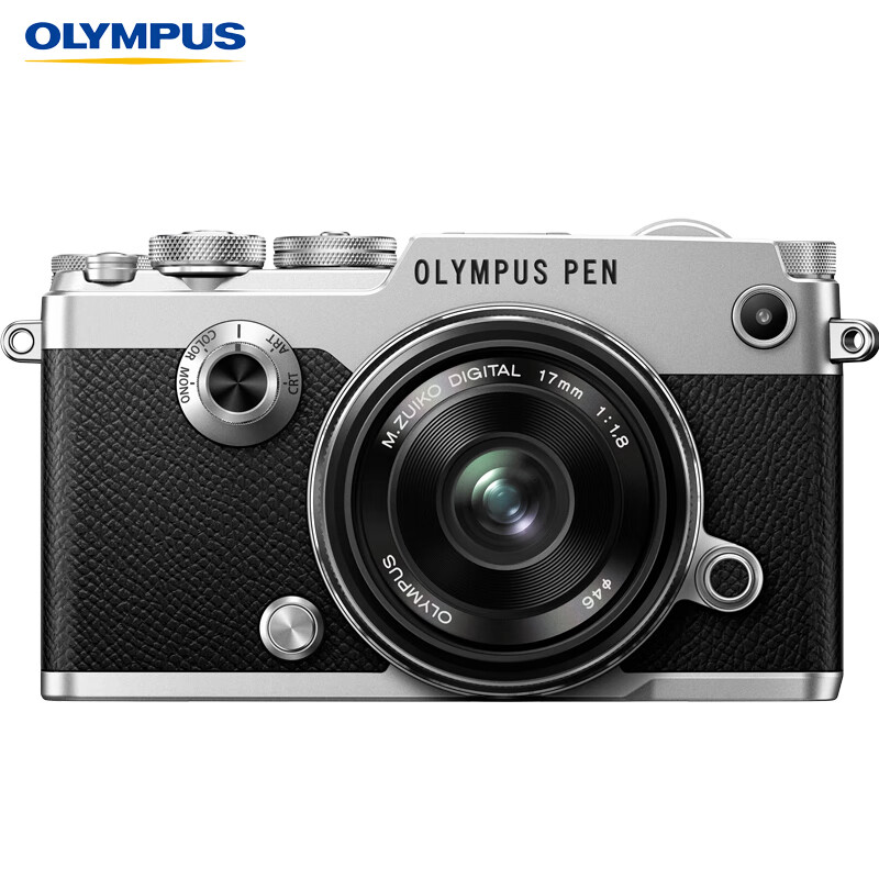 奥林巴斯（OLYMPUS）PEN-F-1718K（定焦镜头套装） 银色 PENF 微单电/数码相机 经典复古 单镜头套装