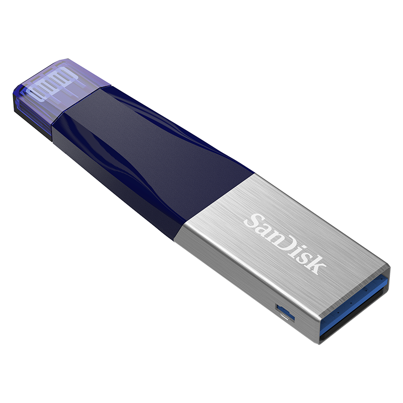 闪迪 （SanDisk） 128GB Lightning USB3.0 苹果U盘 iXpand欣享 蓝色 读速90MB/s 苹果MFI认证 手机电脑两用