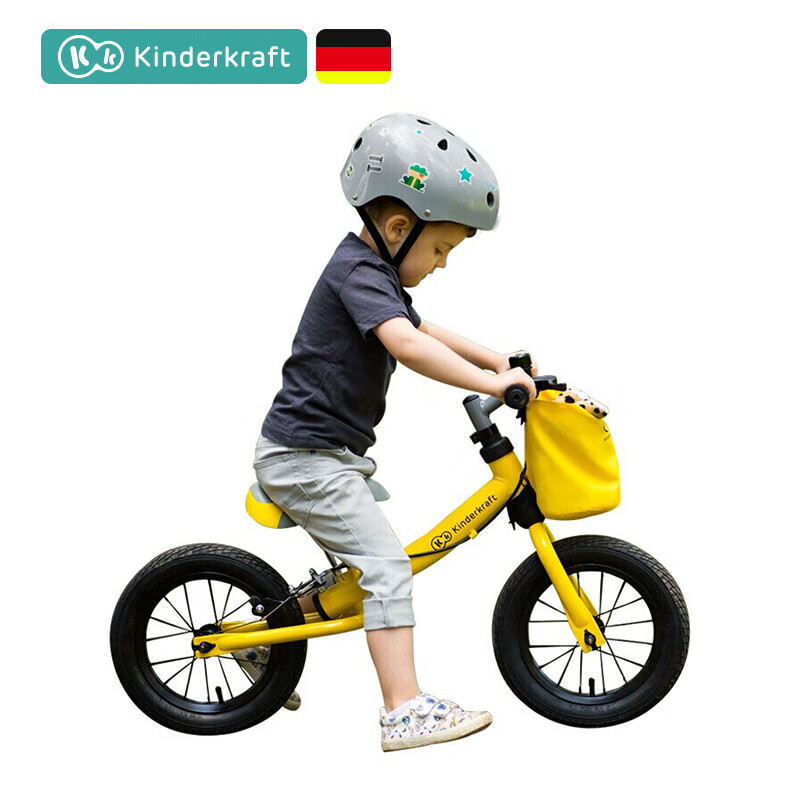 KinderKraft 德国儿童平衡车无脚踏单车滑步车两轮宝宝2-6岁滑行车 黄色