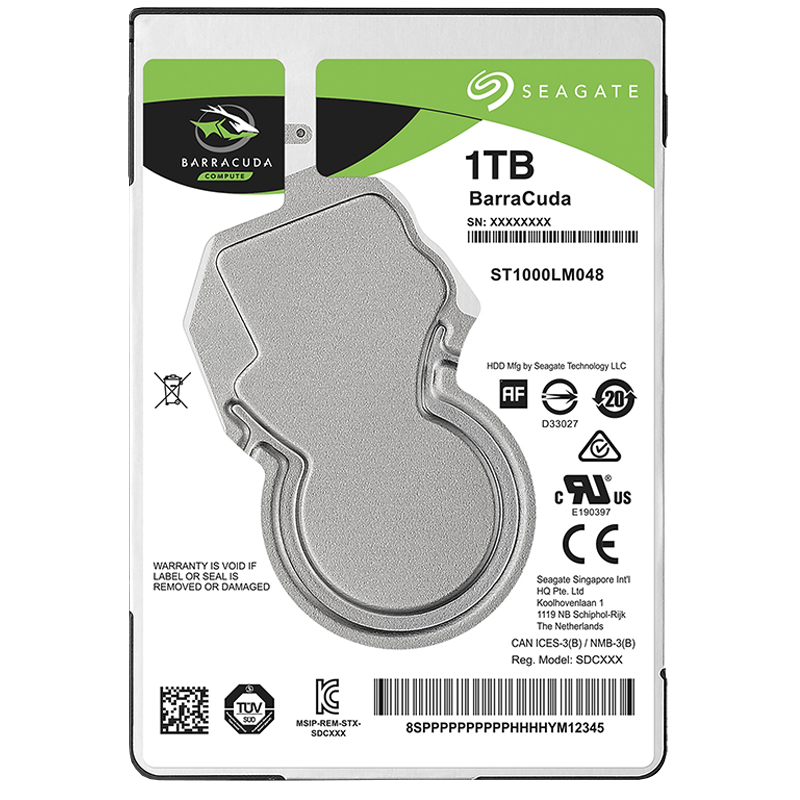 希捷(SEAGATE)酷鱼2.5英寸 1T 5400转 128M SATA 6Gb/s 7mm 笔记本硬盘(ST1000LM048)