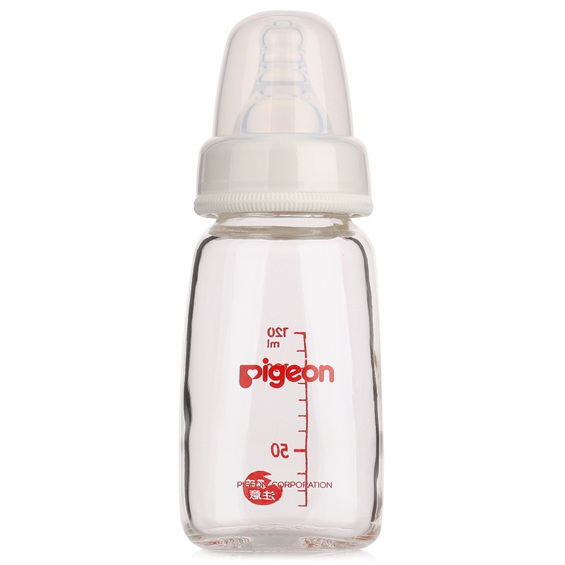 贝亲(Pigeon)标准口径玻璃奶瓶120ml 婴儿奶瓶  S号标准口奶嘴AA87