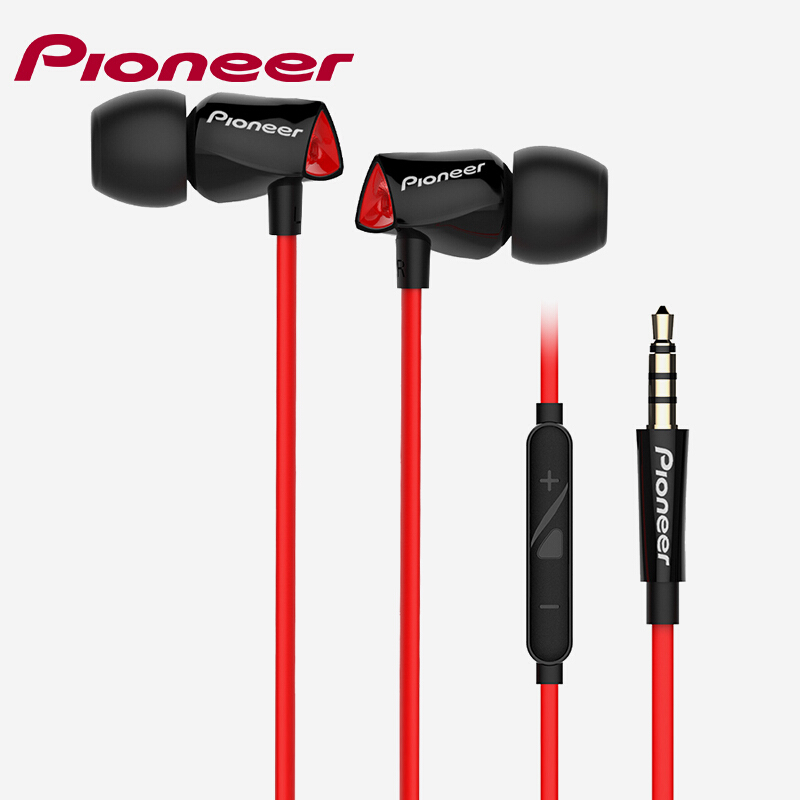 先锋（Pioneer）CL32S 入耳式HiFi耳机 三键线控 红
