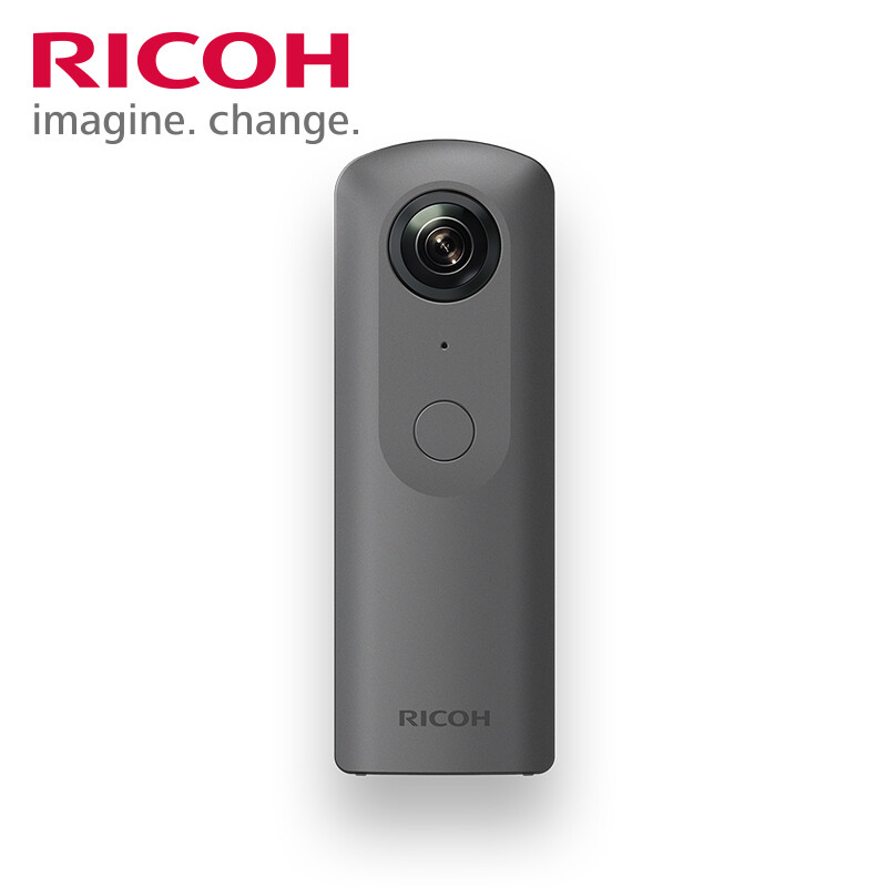理光（Ricoh）THETA V 360度VR全景相机/摄像机 4K视频运动相机 金属灰