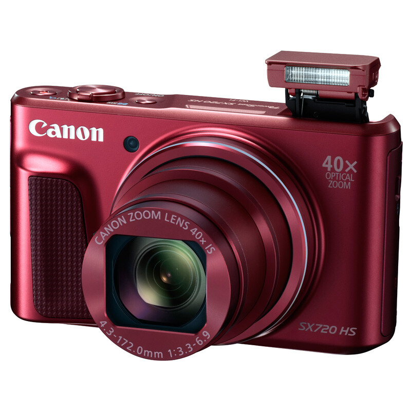 佳能（Canon）PowerShot SX720 HS 数码相机（2030万像素 40倍光变 24mm超广角）红色