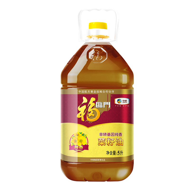 福临门 食用油 非转基因 纯香菜籽油5L  中粮出品