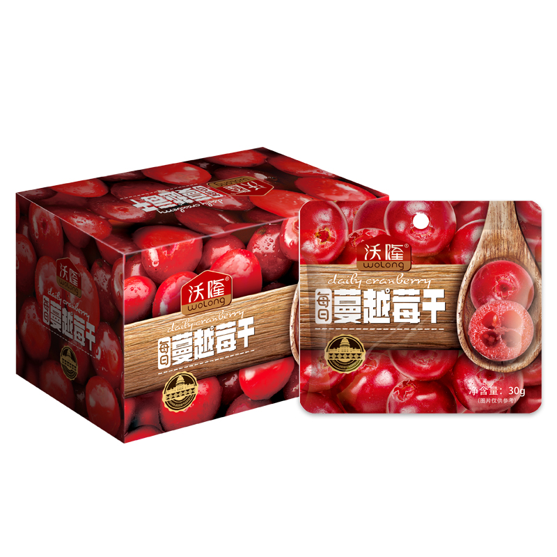 沃隆 蔓越莓干360g/盒 美国进口蜜饯果干果脯酸甜开胃休闲零食