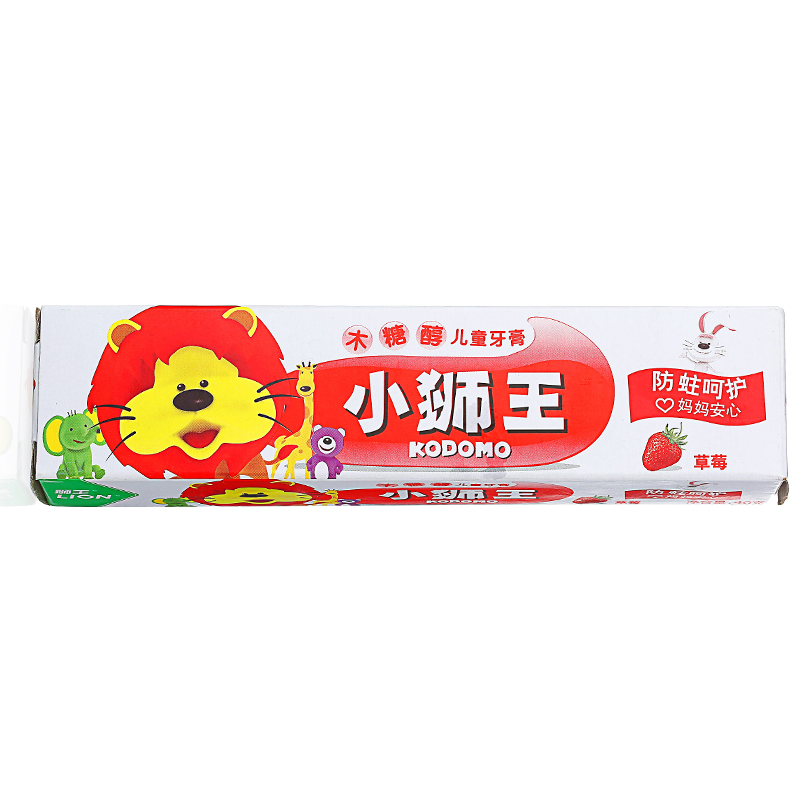 狮王(Lion)小狮王木糖醇儿童牙膏40g(草莓)(新老包装随机派送)