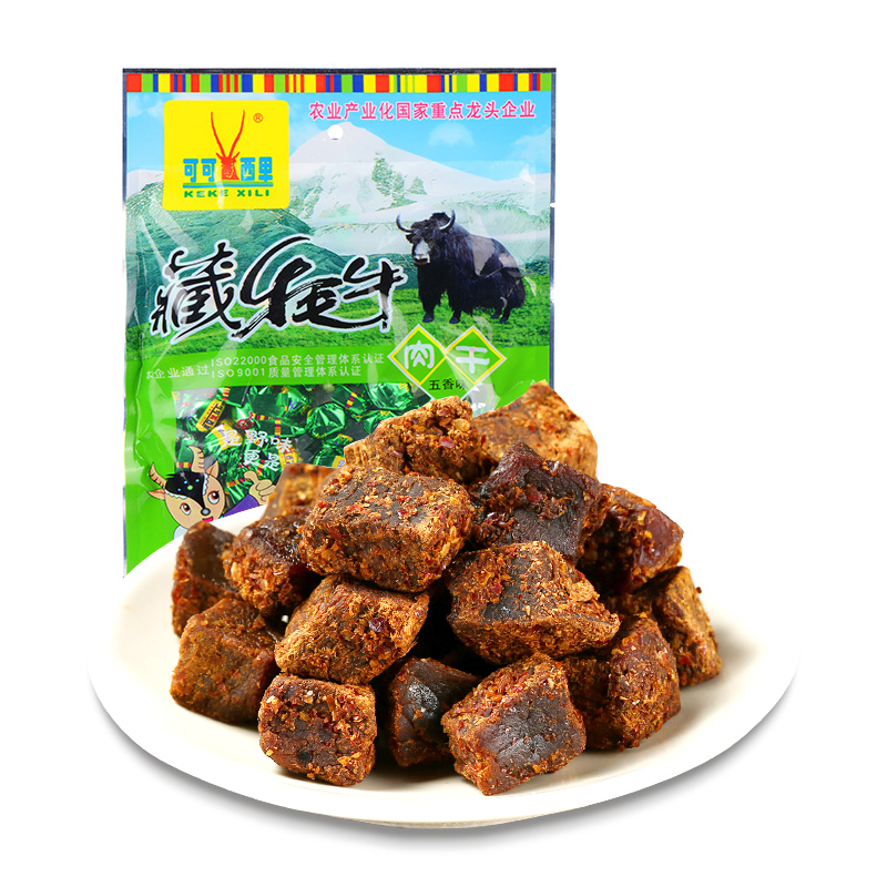 可可西里藏牦牛肉粒五香味150g 青海西藏特产 儿童零食