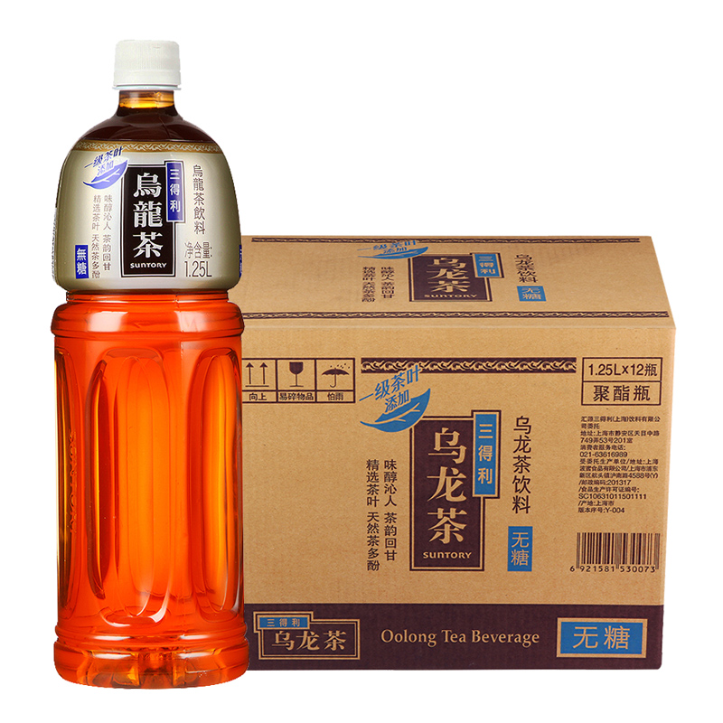 三得利 Suntory （无糖）乌龙茶1250ml*12瓶 /箱