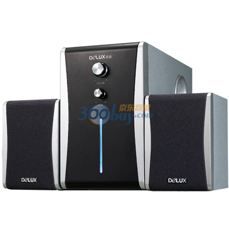 多彩(delux) dls-2165ii 2.1多媒体音箱 黑银